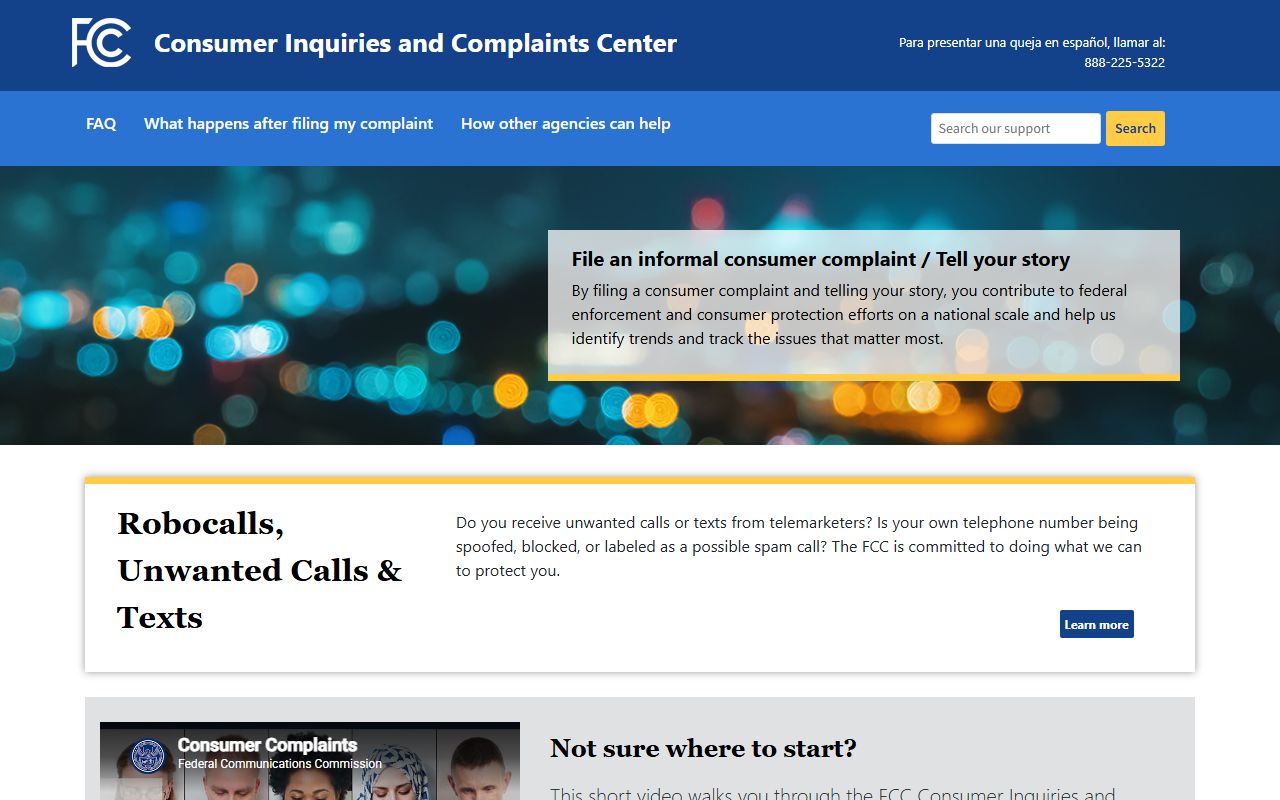 Durham phone numbers FCC consumer complaint center